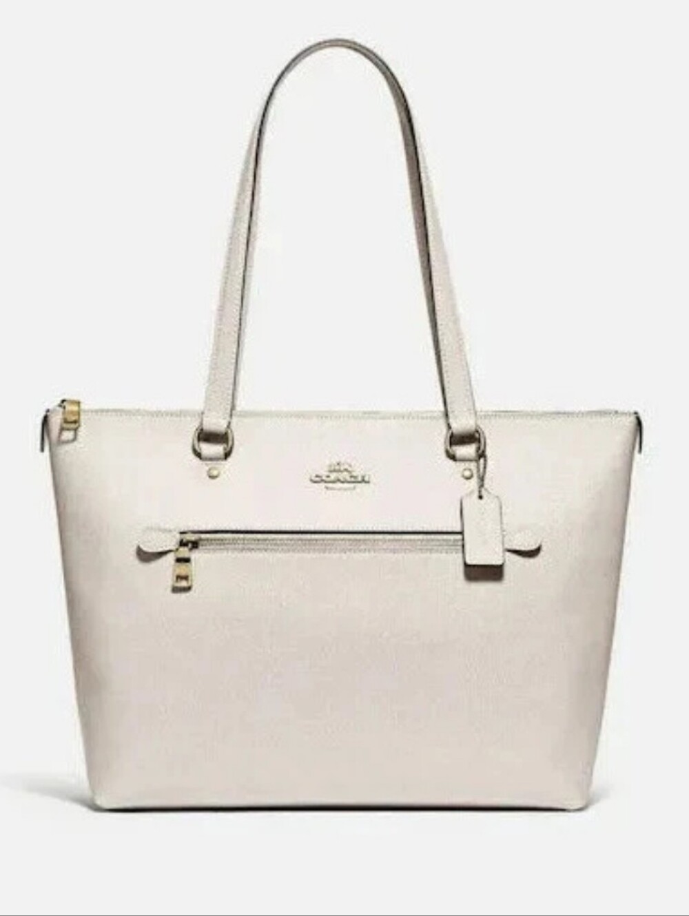 ✨️NWT✨️ Coach Crossgrain Leather Gallery Tote, Chalk, 2019, $350 MSRP